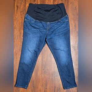 Isabel maternity cross over panel maternity skinny jeans women's size 18
